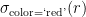 sigma_{text{color}=text{`red'}}(r)